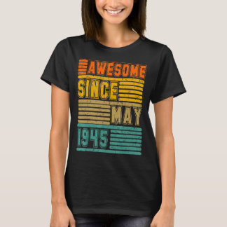 Phantastisch seit Mai 1945 Vintag 77. Männer und F T-Shirt