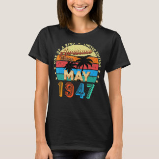Phantastisch Seit Mai 1947 Vintag 75. Geburtstag T-Shirt