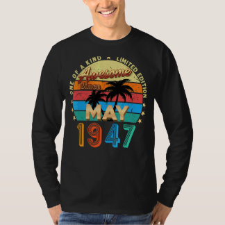 Phantastisch Seit Mai 1947 Vintag 75. Geburtstag T-Shirt