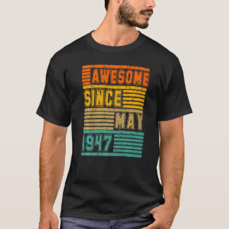 Phantastisch seit Mai 1947 Vintag 75. Männer und F T-Shirt