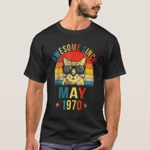 Phantastisch seit Mai 1970 52. Geburtstagskatze T-Shirt