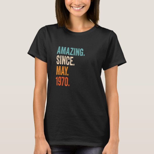 Phantastisch seit Mai 1970 53. Geburtstag T-Shirt (Vorderseite)