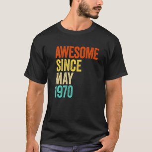 Phantastisch seit Mai 1970 Vintag 52. Männer und F T-Shirt