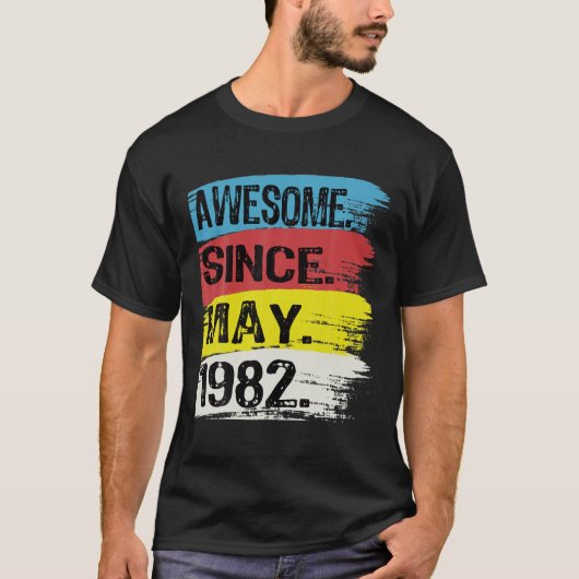 Phantastisch seit Mai 1982 Gemini Man Taurus Girl T-Shirt (Vorderseite)