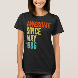 Phantastisch seit Mai 1986 Vintag 36. Männer und F T-Shirt