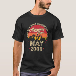 Phantastisch seit Mai 2000, Vintag 22. Geburtstag T-Shirt