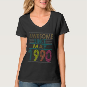 Phantastisch seit Mai Geboren 1990 Vintag 32. Gebu T-Shirt