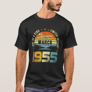 Phantastisch seit März 1955 Vintag 67. Geburtstag T-Shirt