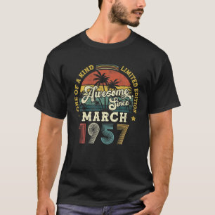 Phantastisch Seit März 1957 Vintag 65. Geburtstag T-Shirt
