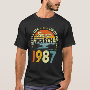 Phantastisch Seit März 1987 Vintag 35. Geburtstag  T-Shirt