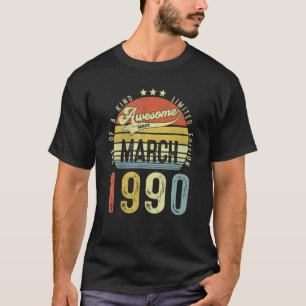 Phantastisch seit März 1990 Vintag 32. Geburtstag T-Shirt