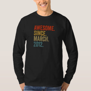 Phantastisch Seit März 2012 10. Geburtstag Vintag  T-Shirt