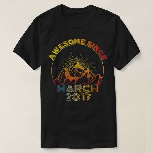 Phantastisch Seit März 2017 4 Jahre alt 4. Geburts T-Shirt (Design vorne)