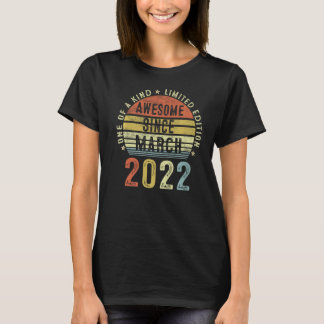 Phantastisch seit März 2022 1 Jahre 1. Geburtstag T-Shirt