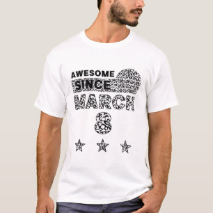 Phantastisch seit März 8 Leopard 8 März Geburtstag T-Shirt