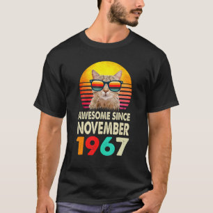 Phantastisch seit November 1967 55. Geburtstag Cat T-Shirt