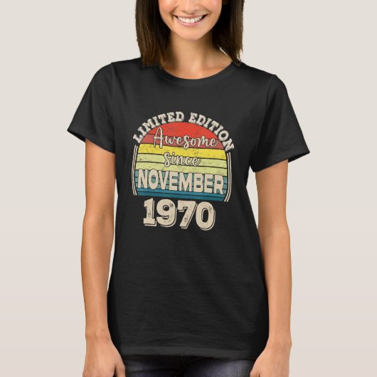Phantastisch Seit November 1970 Geboren im Novembe T-Shirt (Vorderseite)
