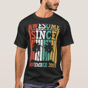 Phantastisch Seit November 2005 Retro Vintag Gebur T-Shirt