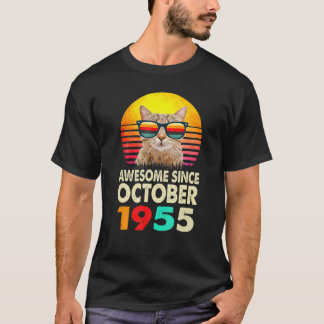 Phantastisch seit Oktober 1955 67H Geburtstag Cat T-Shirt