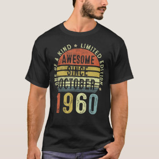 Phantastisch seit Oktober 1960 62 Jahre alt 62 Jah T-Shirt