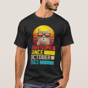 Phantastisch seit Oktober 1963 59. Geburtstag Cat  T-Shirt