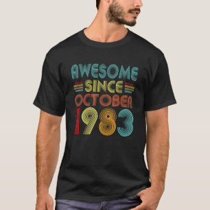Phantastisch seit Oktober 1983 40 Jahre alt Vintag T-Shirt