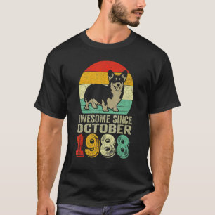 Phantastisch seit Oktober 1988 34. Geburtstagshund T-Shirt