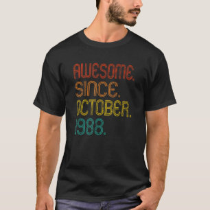 Phantastisch seit Oktober 1988 Retro 34 Jahre alt  T-Shirt