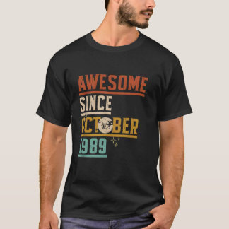 Phantastisch seit Oktober 1989 Moon Cat Bat Spooky T-Shirt