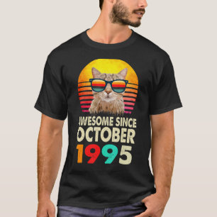 Phantastisch Seit Oktober 1995 27. Geburtstag Cat T-Shirt