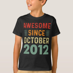 Phantastisch Seit Oktober 2012 Vintager Geburtstag T-Shirt