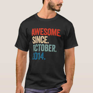 Phantastisch seit Oktober 2014 8. Geburtstag 8 Jah T-Shirt
