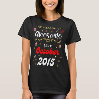 Phantastisch Seit Oktober 2015 Geburtstag Blume &  T-Shirt