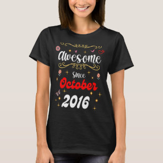 Phantastisch Seit Oktober 2016 Geburtstag Blume &  T-Shirt