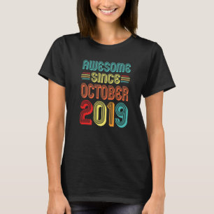 Phantastisch seit Oktober 2019 Retro 3 Jahre alt 3 T-Shirt