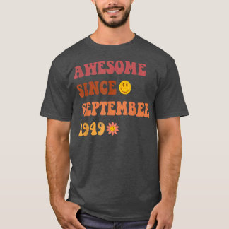 Phantastisch seit September 1949 Retro Groovy 73 - T-Shirt