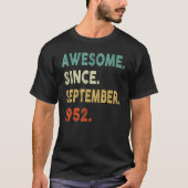 phantastisch seit September 1952 70 Jahre T-Shirt (Vorderseite)