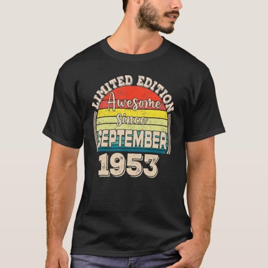 Phantastisch Seit September 1953 Geboren im Septem T-Shirt (Vorderseite)