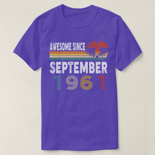 Phantastisch seit September 1961 T-Shirt (Design vorne)