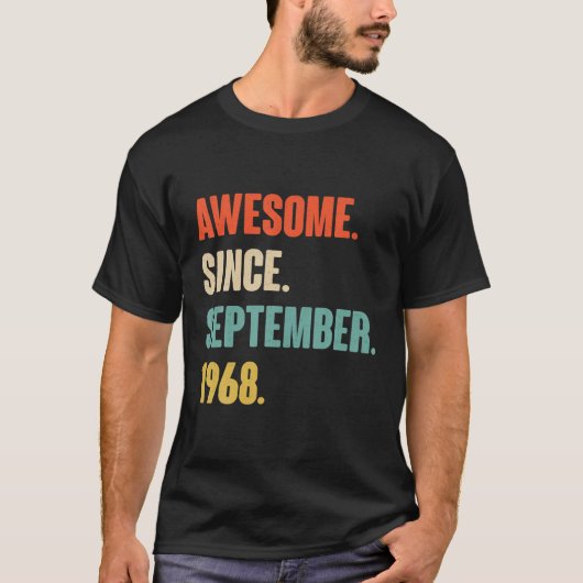 Phantastisch seit September 1968 Geburtstag - Gesc T-Shirt (Vorderseite)