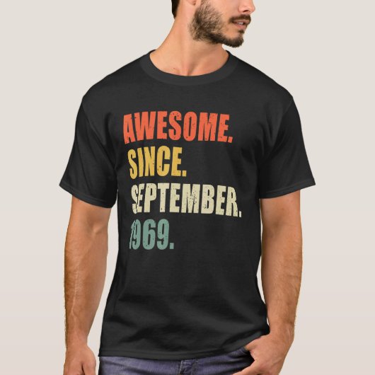 Phantastisch seit September 1969 53 Jahre Geburtst T-Shirt (Vorderseite)