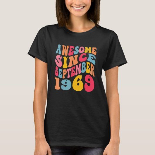 Phantastisch seit September 1969 53 Jahre Retro 53 T-Shirt (Vorderseite)