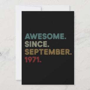 Phantastisch seit September 1971 Geburtstag Einladung