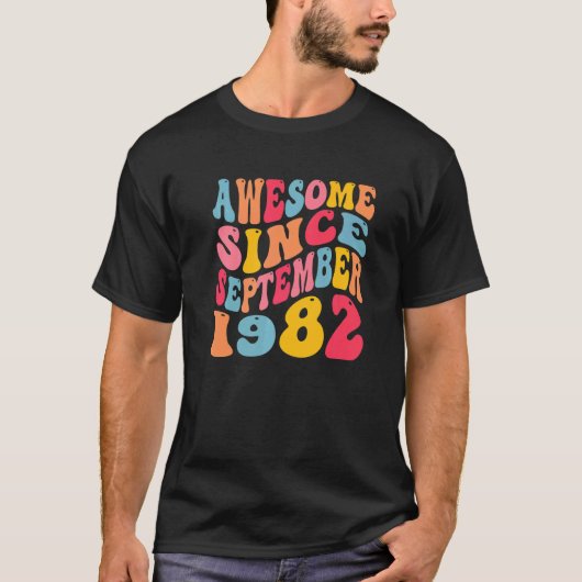Phantastisch seit September 1982 40 Jahre Retro 40 T-Shirt (Vorderseite)
