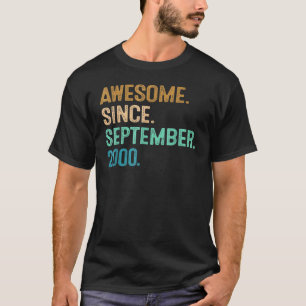Phantastisch Seit September 2000 22. Geburtstag 22 T-Shirt