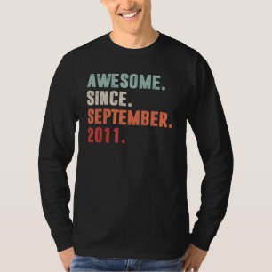 Phantastisch Seit September 2011 11. Geburtstag 11 T-Shirt