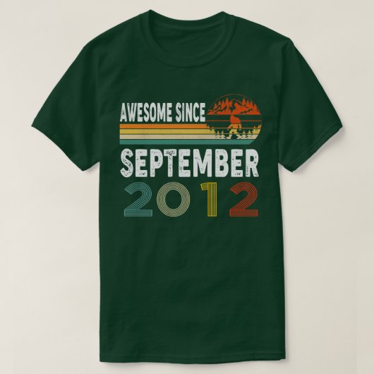 Phantastisch seit September 2012 T-Shirt (Design vorne)