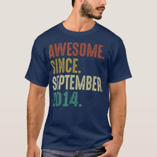 Phantastisch Seit September 2014 Vintag 8. Geburts T-Shirt