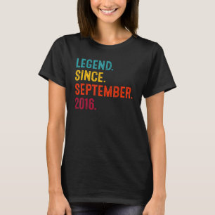 Phantastisch Seit September 2016 6. Geburtstag 6 J T-Shirt