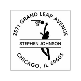 Phantastisch Slam Dunk Basketball Runde Rücksendea Permastempel